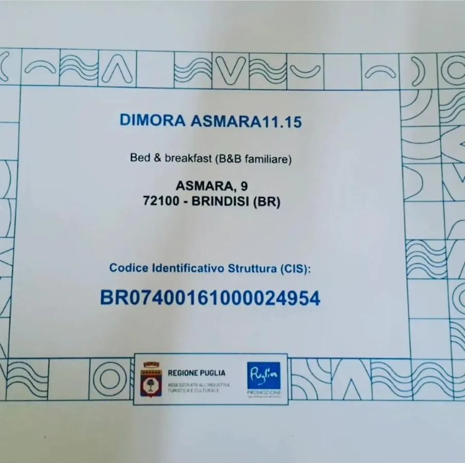 Dimora Asmara 11 15 Apartment Brindisi